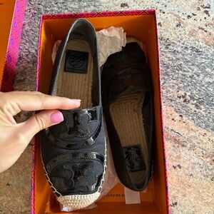 Tory Burch black espadrilles
